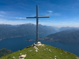 the summit cross on the top of Mount Crocione