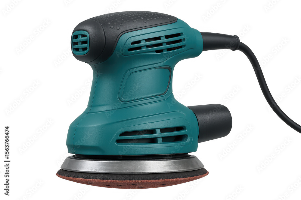 Poster electric random orbital sander power tool with transparent background