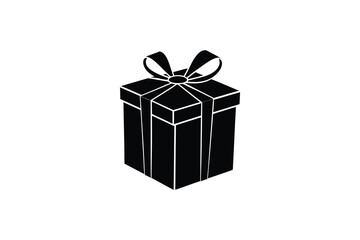 Gift Box with Ribbon Silhouette