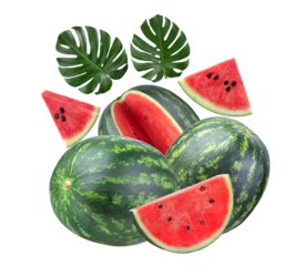 watermelon isolated on transparent png (Image from camera)