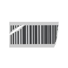 Illustration of torn coded sticker label. Illustration of damaged coded sticker label. Illustration of coded sticker label vector. Illustration of striped bar code