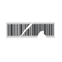 Illustration of torn coded sticker label. Illustration of damaged coded sticker label. Illustration of coded sticker label vector. Illustration of striped bar code