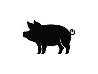 vector illustration of a pig