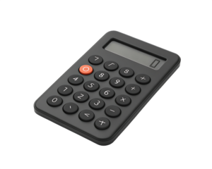 calculator isolated on white background