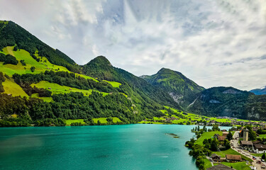 lake in the mountains in summer