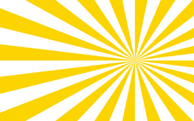 Abstract background with Classic vintage sun rays swirling pattern background. Vintage beam sunburst texture. Burst sunrise sunbeam element spiral striped sunray template. Yellow and white twisted