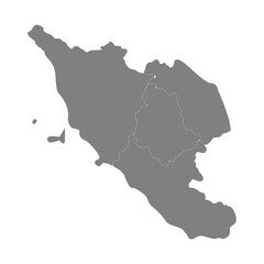 High Quality map of Central Italy is a Region of Italy, with borders of the districts