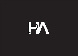 HA abstract logo design and creative logo