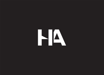 HA abstract logo design and creative logo