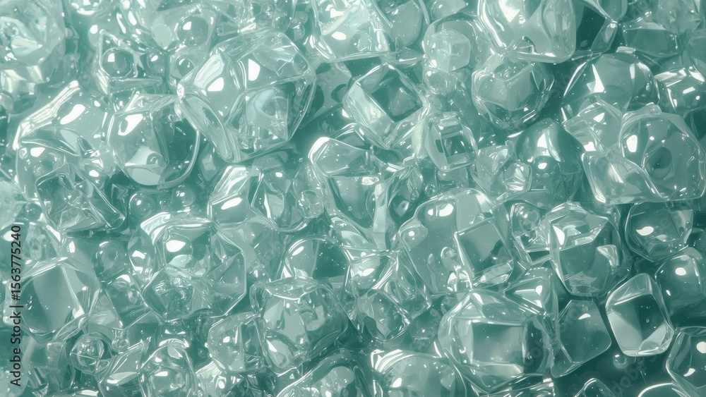 Poster top view of transparent blue dice pattern close up for gaming backgrounds textures abstract cool col