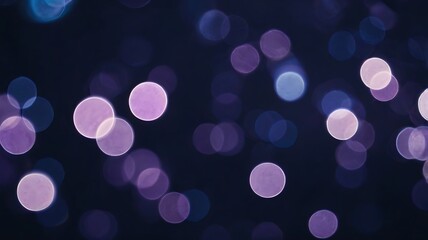 Soft Purple Bokeh Floating Over Deep Indigo with Subtle Jazz Grain
