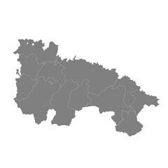 High Quality map of La Rioja is a state of Spain, with borders of the districts