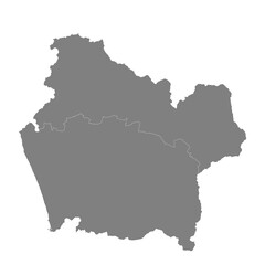 High Quality map of Araucania is a region of Chile, with borders of the provinces