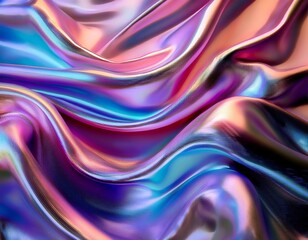 Obraz premium abstract iridescent fabric texture with flowing folds