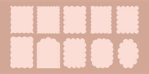 Frame of Matisse Abstract Shape. Vector Poster Organic Art Poster. 