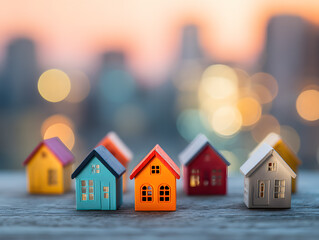 Real estate, property, selling and buying premises for business. Real estate concept. Neural network AI generated art