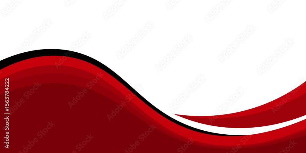 Poster Vector red line background curve element with white space for text and message design, overlapping layers, vector