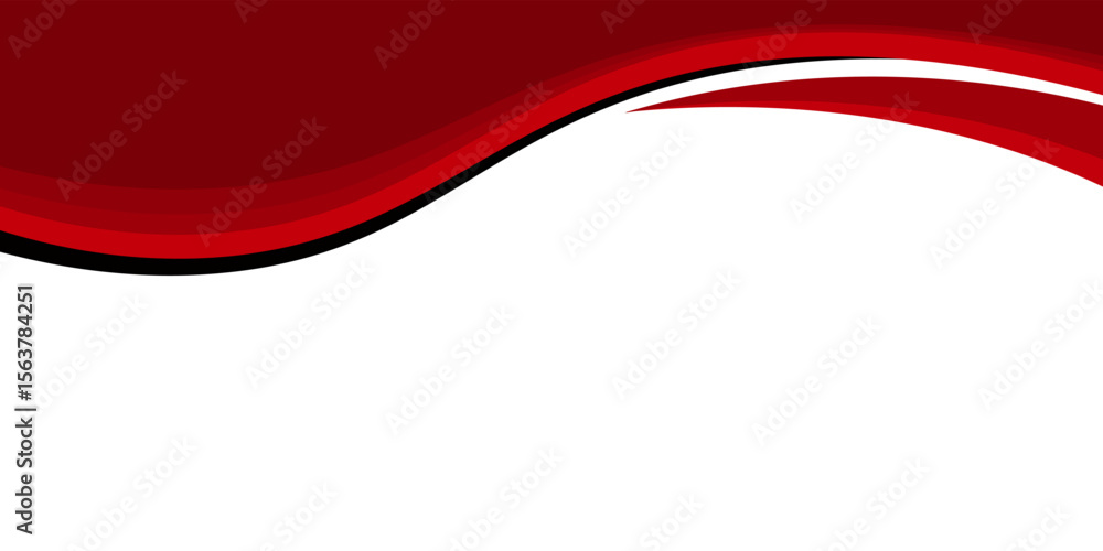 Poster Vector red line background curve element with white space for text and message design, overlapping layers, vector