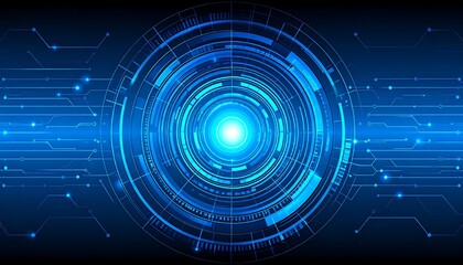 Futuristic Technology Circle Background.