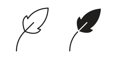 Light weight icon. Flat and stroke versions. Graphic elements.