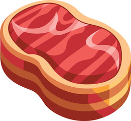 Obraz premium steak meat flat vector 