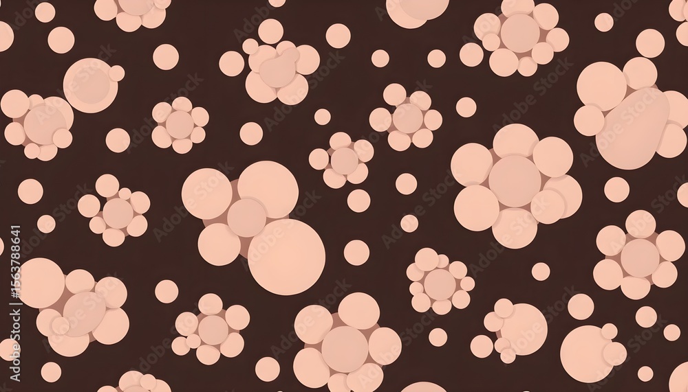 Poster abstract bubbles floating in digital art modern design conceptual view