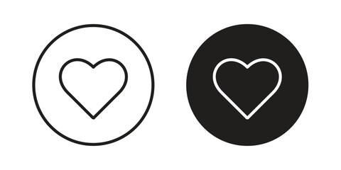 Social media icon. Flat and stroke versions. Graphic elements.