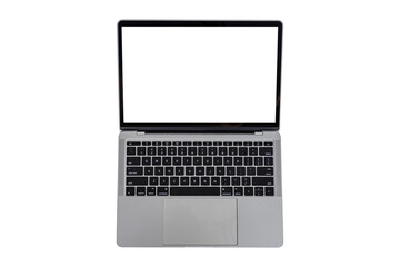 Laptop computer isolated on transparent background.