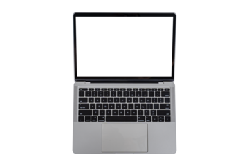 Laptop computer isolated on transparent background.
