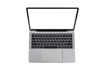 Laptop computer isolated on transparent background.