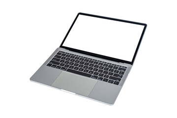 Laptop computer isolated on transparent background.