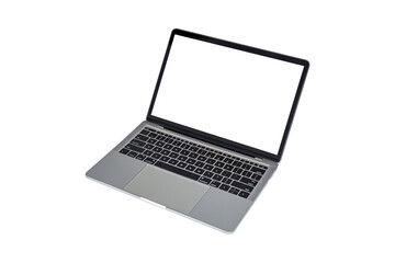Laptop computer isolated on transparent background.
