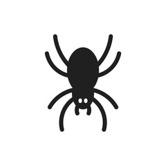 Spider icon in flat style. Tarantula insect vector illustration on isolated background. Wildlife sign business concept.
