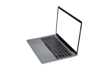 Laptop computer isolated on transparent background.