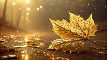 shimmering gold leaf golden texture