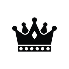 Crown symbol vector design on a white background
