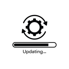 Loading process symbol design. Update system icon and clip art design