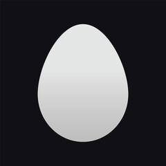 Egg flat style vector design isolated on dark background