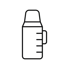 Thermos line icon and symbol design on white background