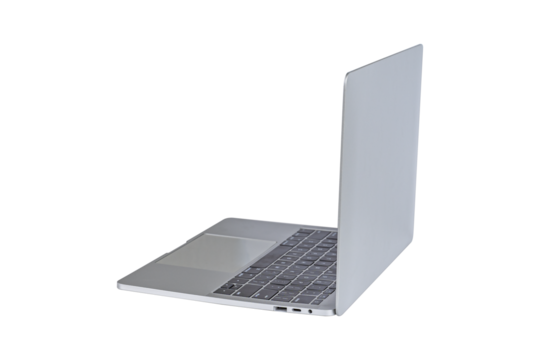 Laptop computer isolated on transparent background.