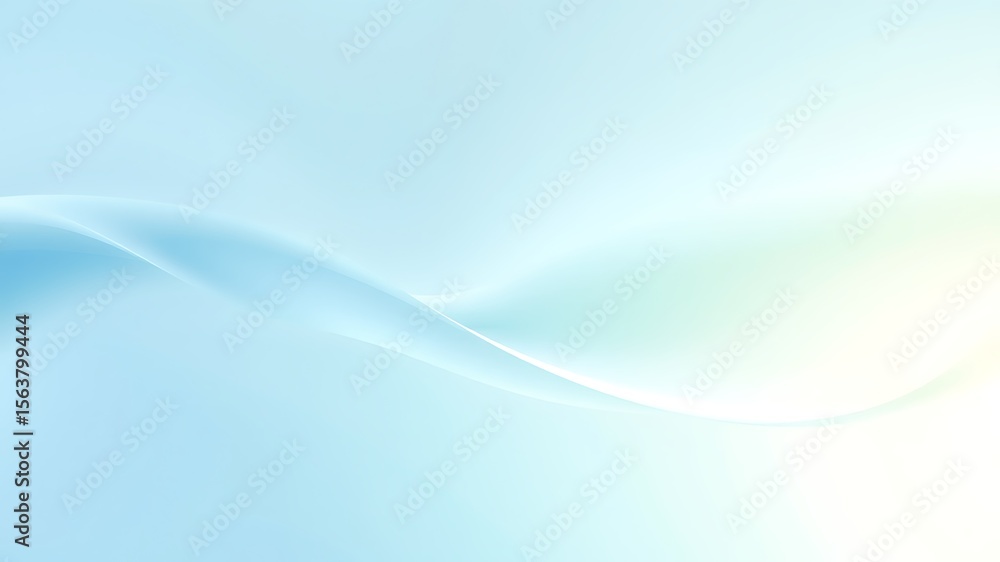 Poster abstract light blue and white wave background soft pastel color gradient smooth flowing lines subtle