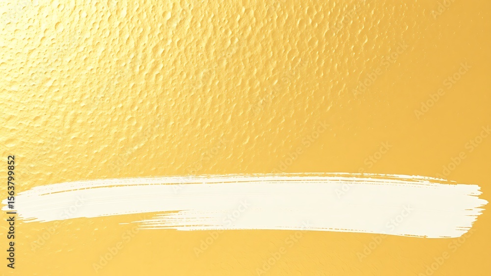 Poster golden yellow textured background with horizontal off white brush stroke abstract design element ima
