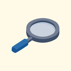 Simple Illustration of Magnifying Glass
