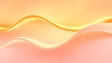 Fototapeta premium Abstract Peach and Gold Wave Background Soft Pastel Color Gradient Flowing Lines Smooth Curves Elegant Design