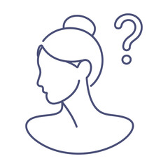 Icon Lost Person.related to  Feminism Symbol in Editable Two Tone Style

