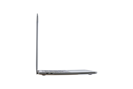 Laptop computer isolated on transparent background.