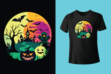 Halloween t-shirt Design. I teach the cutest pumpkins in the patch. creative halloween t shirt Design. Pumpkin shirt Vector Graphics Professional halloween T-shirt template,