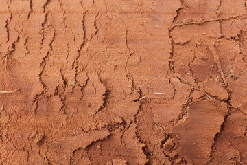 texture of the ground from agricultural machinery tracks