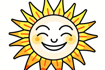 Smiling Sun Clipart-Happy Sunshine Vector Graphic-Bright and Cheerful Sun Illustration-Perfect for Kids Projects-Add Sunshine to Your Designs-Download Now-Positive Vibes Only