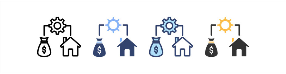 Asset Management Icon Set Multiple Style Collection